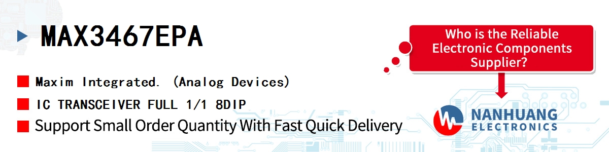 MAX3467EPA+ Maxim IC TRANSCEIVER FULL 1/1 8DIP