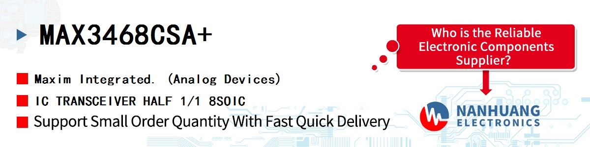 MAX3468CSA+ Maxim IC TRANSCEIVER HALF 1/1 8SOIC