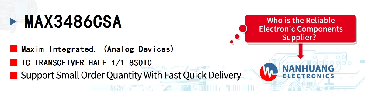 MAX3486CSA+ Maxim IC TRANSCEIVER HALF 1/1 8SOIC
