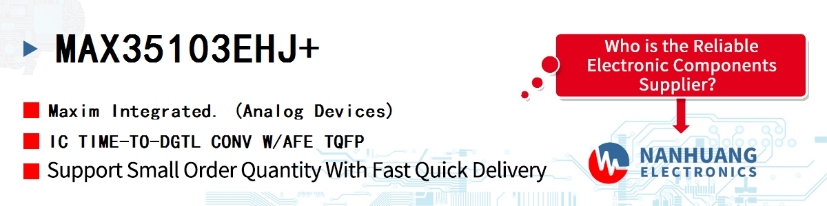 MAX35103EHJ+ Maxim IC TIME-TO-DGTL CONV W/AFE TQFP