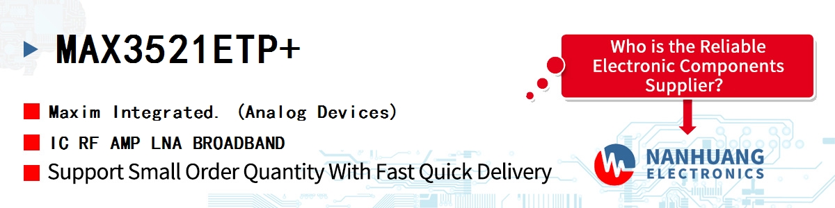 MAX3521ETP+ Maxim IC RF AMP LNA BROADBAND