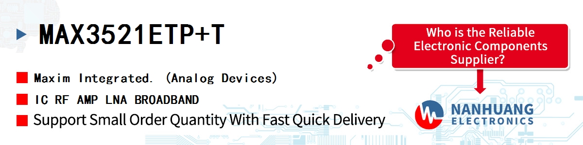 MAX3521ETP+T Maxim IC RF AMP LNA BROADBAND