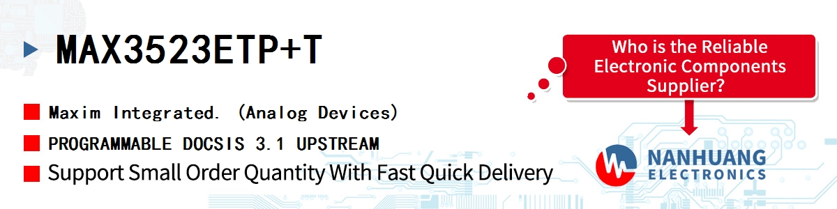 MAX3523ETP+T Maxim PROGRAMMABLE DOCSIS 3.1 UPSTREAM