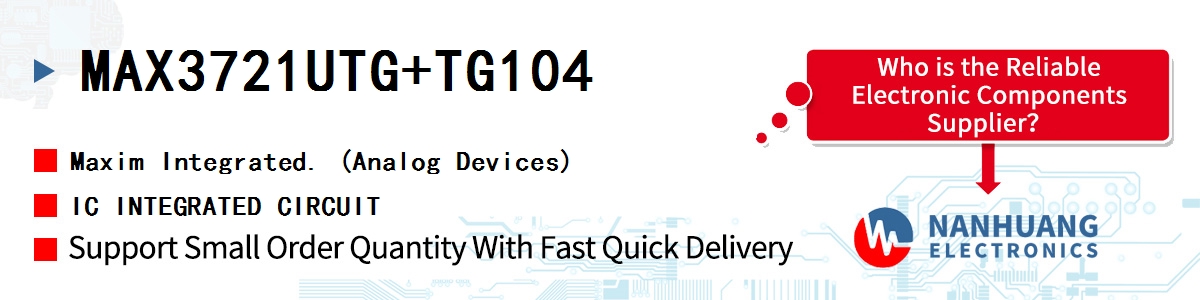 MAX3721UTG+TG104 Maxim IC INTEGRATED CIRCUIT