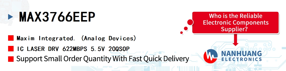 MAX3766EEP Maxim IC LASER DRV 622MBPS 5.5V 20QSOP