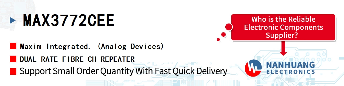 MAX3772CEE Maxim DUAL-RATE FIBRE CH REPEATER
