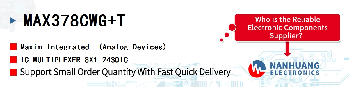 MAX378CWG+T Maxim IC MULTIPLEXER 8X1 24SOIC