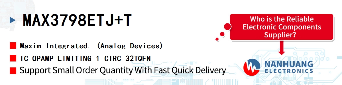 MAX3798ETJ+T Maxim IC OPAMP LIMITING 1 CIRC 32TQFN