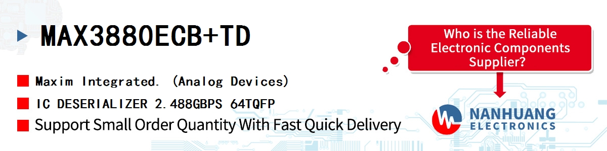 MAX3880ECB+TD Maxim IC DESERIALIZER 2.488GBPS 64TQFP