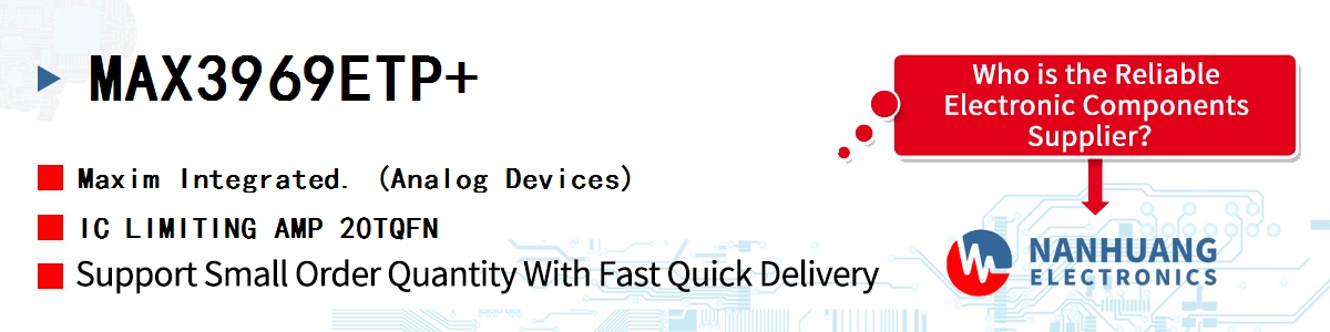 MAX3969ETP+ Maxim IC LIMITING AMP 20TQFN