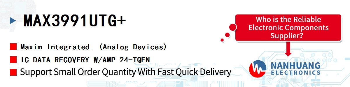 MAX3991UTG+ Maxim IC DATA RECOVERY W/AMP 24-TQFN