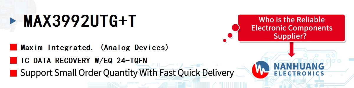 MAX3992UTG+T Maxim IC DATA RECOVERY W/EQ 24-TQFN
