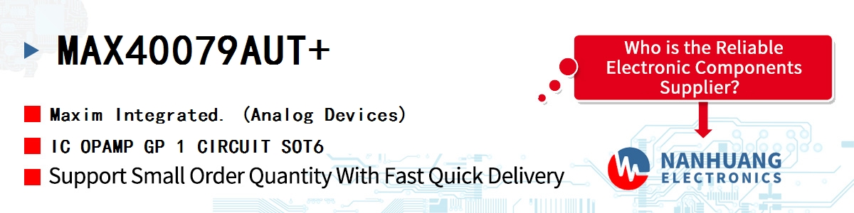 MAX40079AUT+ Maxim IC OPAMP GP 1 CIRCUIT SOT6