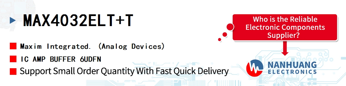 MAX4032ELT+T Maxim IC AMP BUFFER 6UDFN
