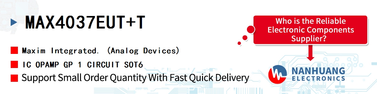 MAX4037EUT+T Maxim IC OPAMP GP 1 CIRCUIT SOT6