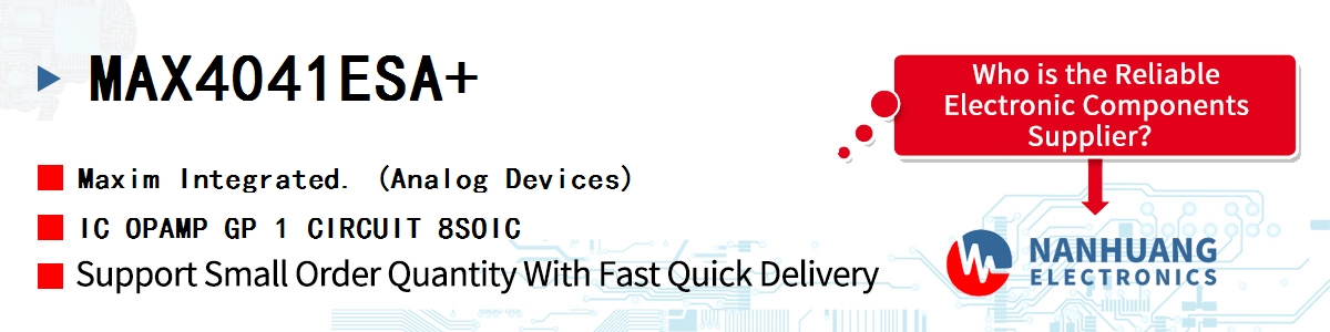 MAX4041ESA+ Maxim IC OPAMP GP 1 CIRCUIT 8SOIC