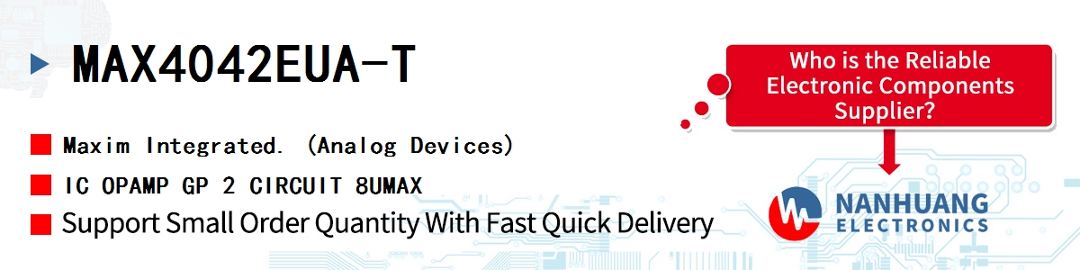MAX4042EUA-T Maxim IC OPAMP GP 2 CIRCUIT 8UMAX