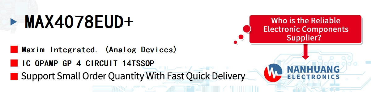MAX4078EUD Maxim IC OPAMP GP 4 CIRCUIT 14TSSOP