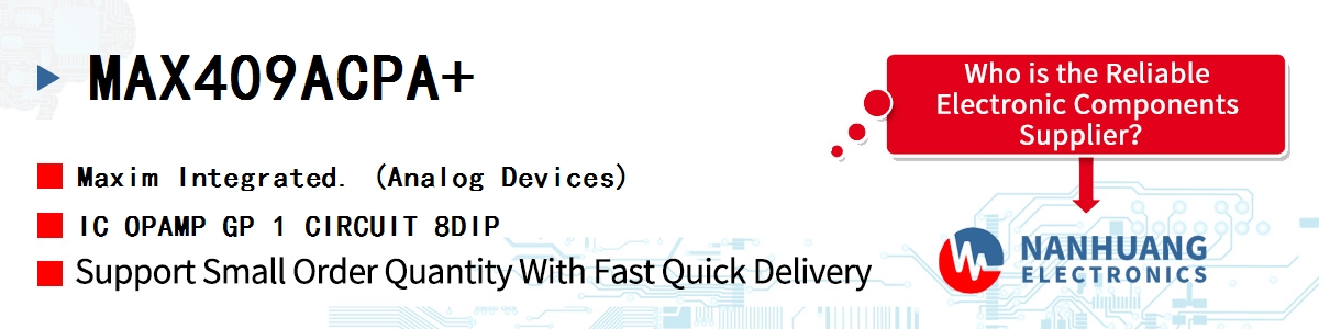MAX409ACPA Maxim IC OPAMP GP 1 CIRCUIT 8DIP