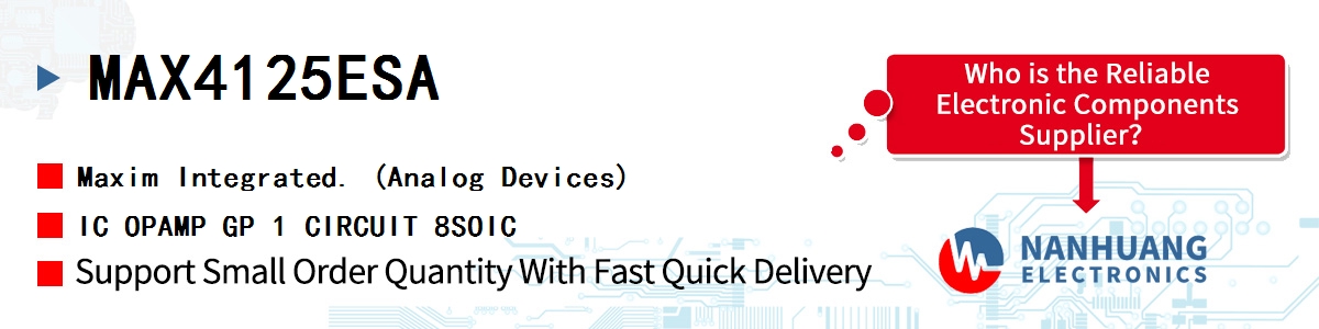 MAX4125ESA+ Maxim IC OPAMP GP 1 CIRCUIT 8SOIC
