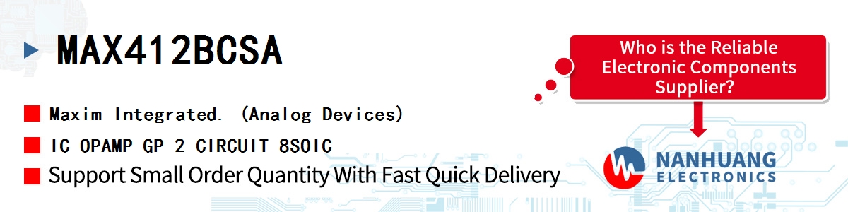 MAX412BCSA Maxim IC OPAMP GP 2 CIRCUIT 8SOIC