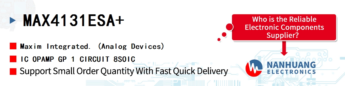 MAX4131ESA+ Maxim IC OPAMP GP 1 CIRCUIT 8SOIC