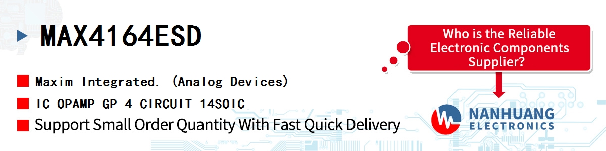 MAX4164ESD+ Maxim IC OPAMP GP 4 CIRCUIT 14SOIC