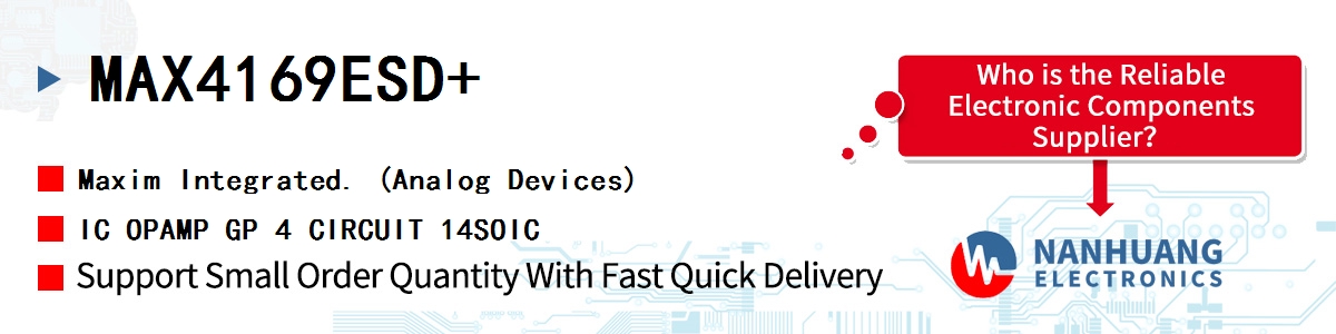 MAX4169ESD Maxim IC OPAMP GP 4 CIRCUIT 14SOIC