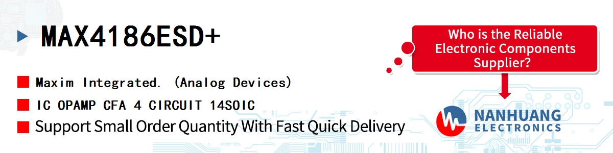MAX4186ESD+ Maxim IC OPAMP CFA 4 CIRCUIT 14SOIC
