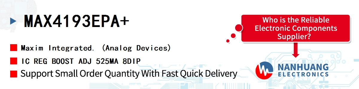 MAX4193EPA Maxim IC REG BOOST ADJ 525MA 8DIP