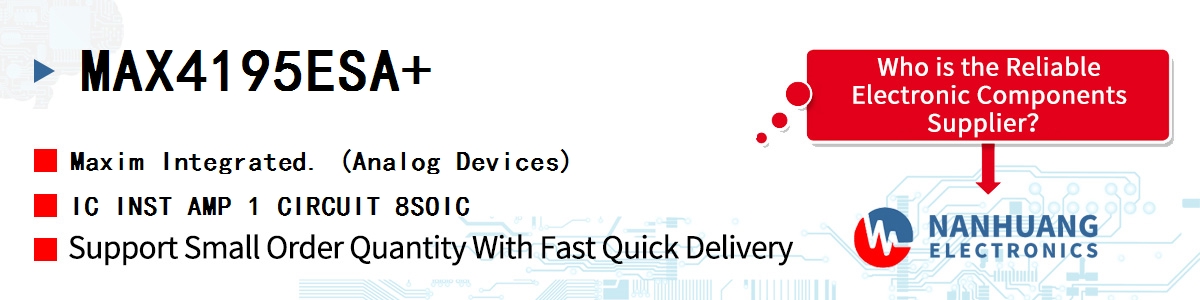 MAX4195ESA Maxim IC INST AMP 1 CIRCUIT 8SOIC