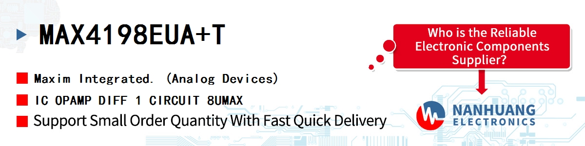 MAX4198EUA+T Maxim IC OPAMP DIFF 1 CIRCUIT 8UMAX