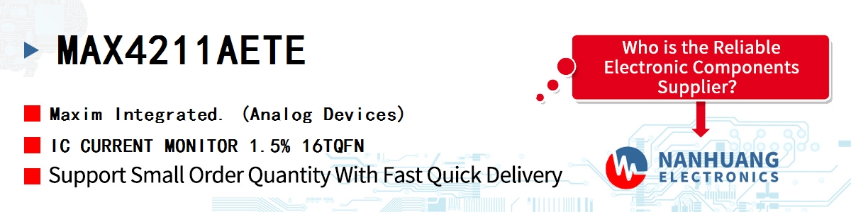 MAX4211AETE+ Maxim IC CURRENT MONITOR 1.5% 16TQFN