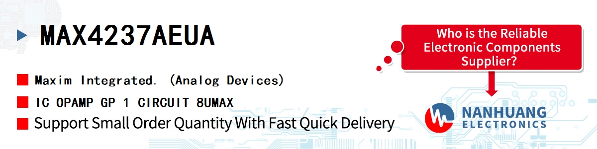 MAX4237AEUA Maxim IC OPAMP GP 1 CIRCUIT 8UMAX