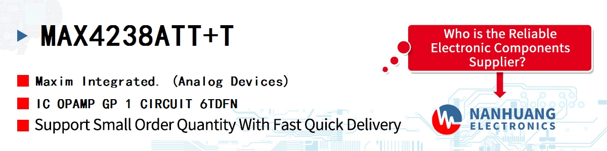MAX4238ATT+T Maxim IC OPAMP GP 1 CIRCUIT 6TDFN