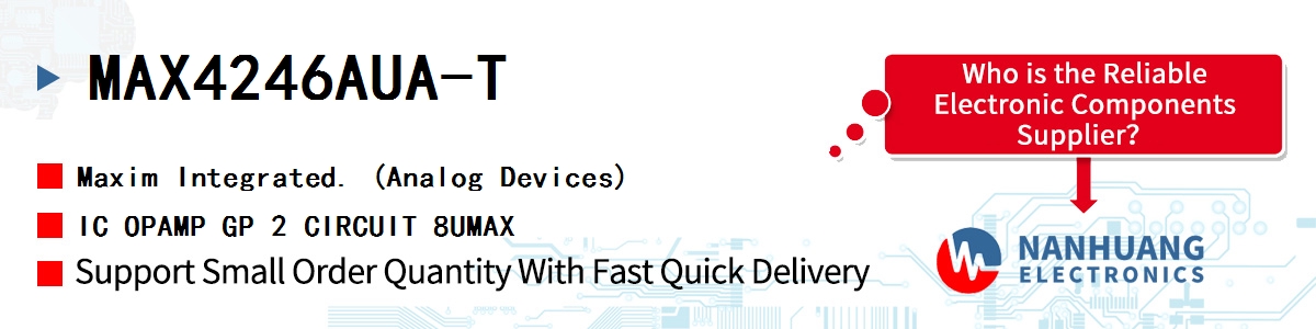 MAX4246AUA-T Maxim IC OPAMP GP 2 CIRCUIT 8UMAX