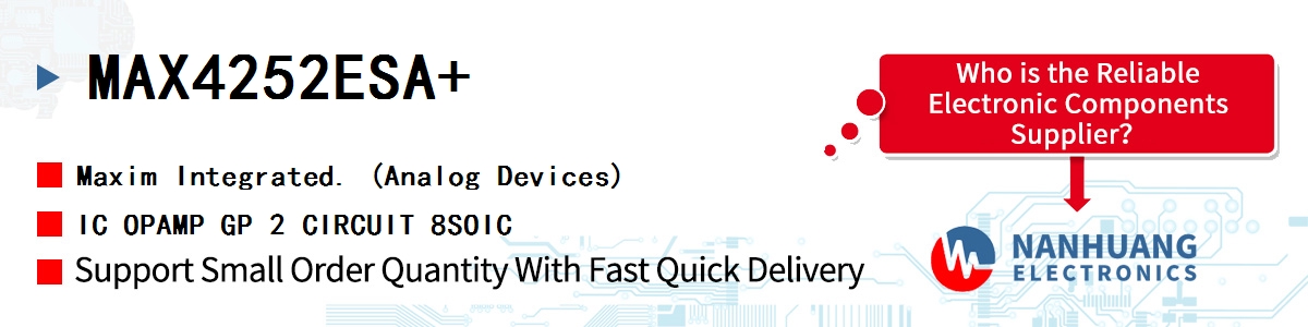 MAX4252ESA+ Maxim IC OPAMP GP 2 CIRCUIT 8SOIC