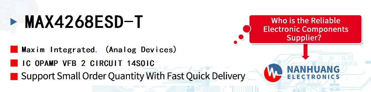 MAX4268ESD-T Maxim IC OPAMP VFB 2 CIRCUIT 14SOIC