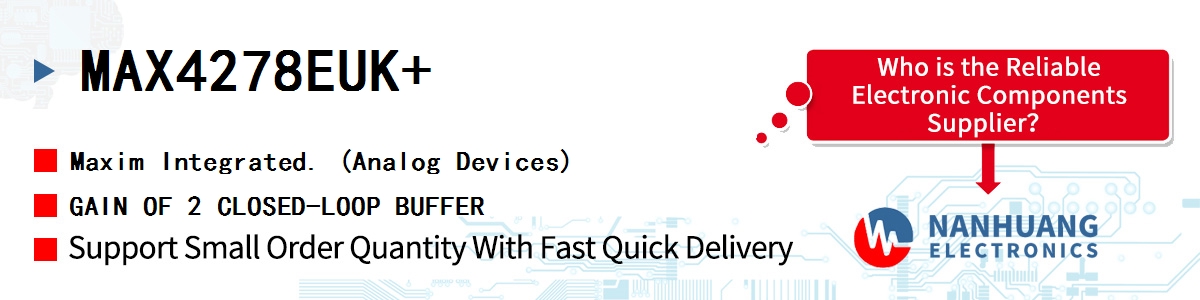 MAX4278EUK+ Maxim GAIN OF 2 CLOSED-LOOP BUFFER