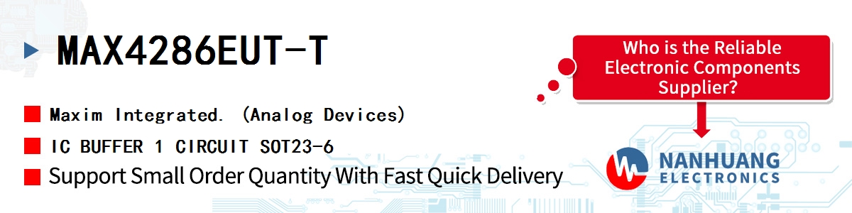 MAX4286EUT-T Maxim IC BUFFER 1 CIRCUIT SOT23-6