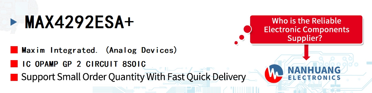 MAX4292ESA Maxim IC OPAMP GP 2 CIRCUIT 8SOIC