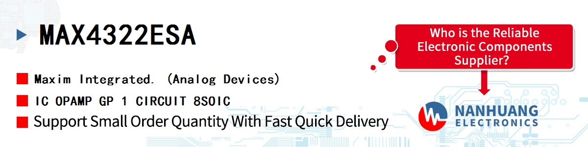 MAX4322ESA+ Maxim IC OPAMP GP 1 CIRCUIT 8SOIC
