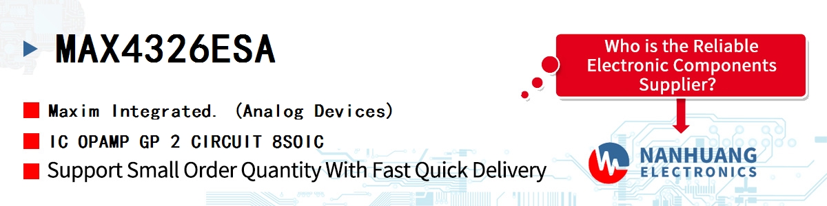 MAX4326ESA+ Maxim IC OPAMP GP 2 CIRCUIT 8SOIC