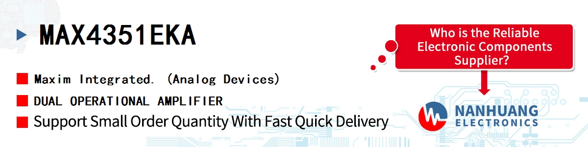 MAX4351EKA+ Maxim MAX4351 ULTRA-SMALL, LOW-COST, 2