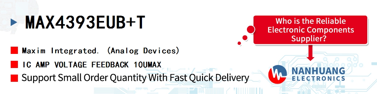 MAX4393EUB+T Maxim IC AMP VOLTAGE FEEDBACK 10UMAX