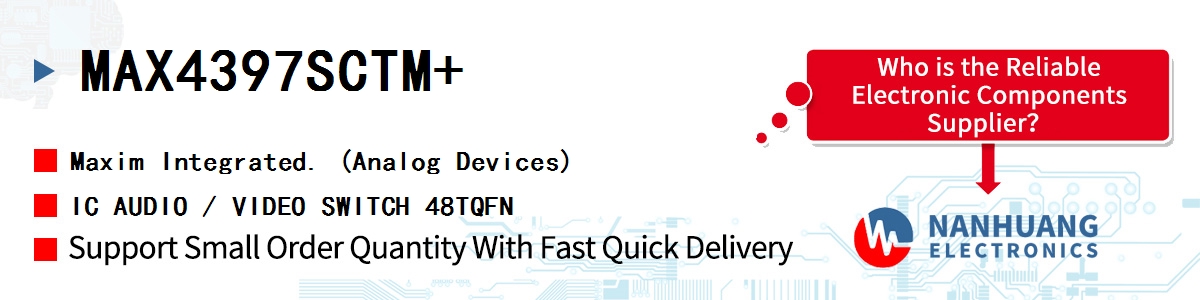 MAX4397SCTM+ Maxim IC AUDIO / VIDEO SWITCH 48TQFN