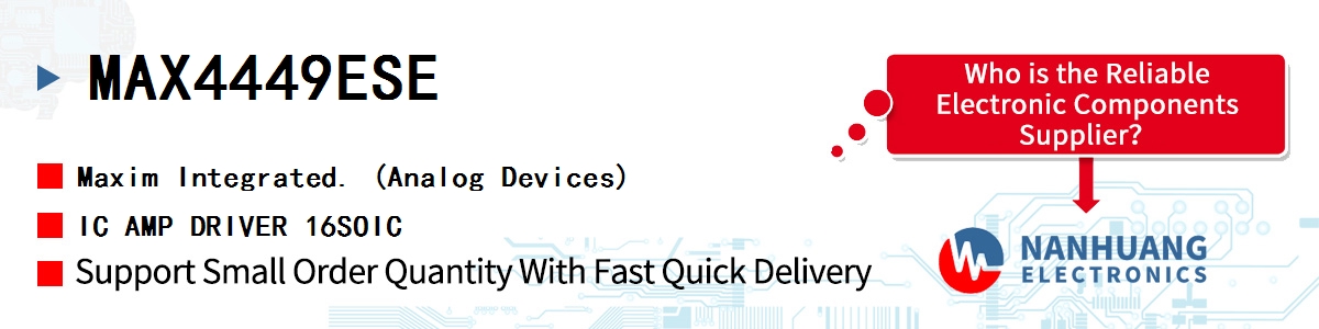 MAX4449ESE+ Maxim IC AMP DRIVER 16SOIC