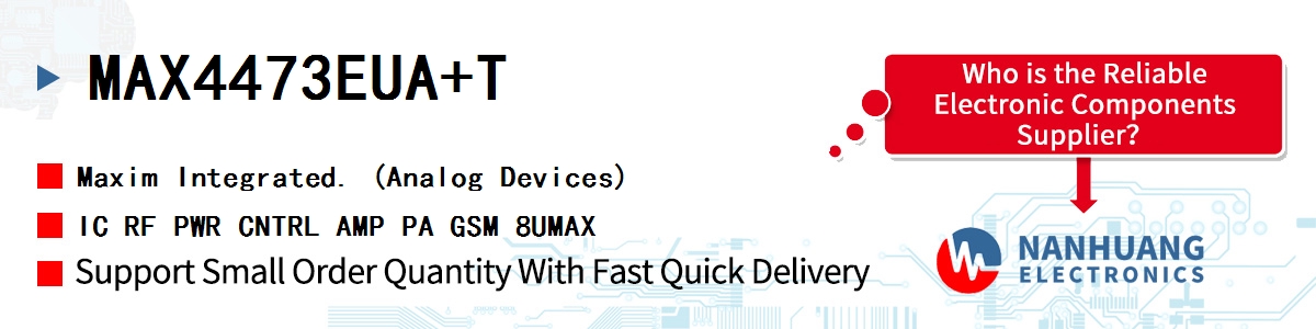 MAX4473EUA+T Maxim IC RF PWR CNTRL AMP PA GSM 8UMAX