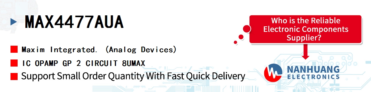 MAX4477AUA Maxim IC OPAMP GP 2 CIRCUIT 8UMAX