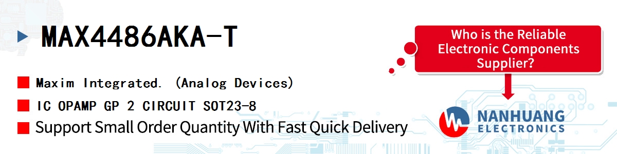MAX4486AKA-T Maxim IC OPAMP GP 2 CIRCUIT SOT23-8
